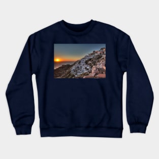 Oia Sunset in Santorini, Greece Crewneck Sweatshirt